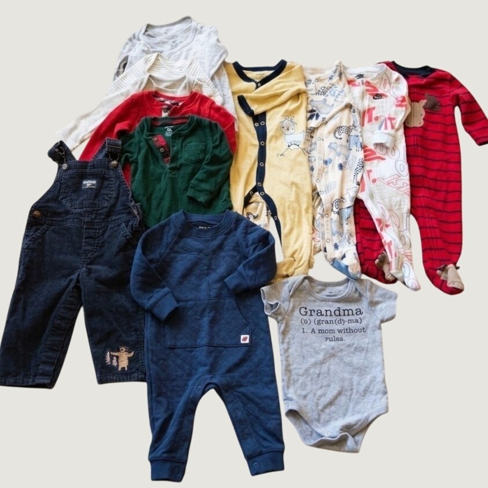 Nike OshKosh Carters Baby Boy 13pc Clothing Lot Bundle 9M
